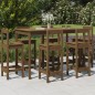 vidaXL Set Bar da Giardino 7 pz Miele in Legno Massello di Pino vidaXL Set Bar da Giardino 7 pz Miele in Legno Massello di Pino