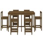 vidaXL Set Bar da Giardino 7 pz Miele in Legno Massello di Pino vidaXL Set Bar da Giardino 7 pz Miele in Legno Massello di Pino