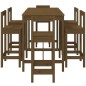 vidaXL Set Bar da Giardino 7 pz Miele in Legno Massello di Pino vidaXL Set Bar da Giardino 7 pz Miele in Legno Massello di Pino