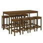 vidaXL Set Bar da Giardino 9 pz Miele in Legno Massello di Pino vidaXL Set Bar da Giardino 9 pz Miele in Legno Massello di Pino