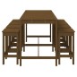 vidaXL Set Bar da Giardino 9 pz Miele in Legno Massello di Pino vidaXL Set Bar da Giardino 9 pz Miele in Legno Massello di Pino