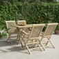 vidaXL Set da Pranzo per Giardino 5pz Grigio in Legno Massello di Teak vidaXL Set da Pranzo per Giardino 5pz Grigio in Legno Massello di Teak