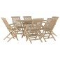 vidaXL Set da Pranzo da Giardino 7 pz Grigio in Legno Massello di Teak vidaXL Set da Pranzo da Giardino 7 pz Grigio in Legno Massello di Teak