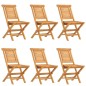 vidaXL Sedie da Giardino Pieghevoli 6pz 47x63x90cm Legno Massello Teak vidaXL Sedie da Giardino Pieghevoli 6pz 47x63x90cm Legno Massello Teak
