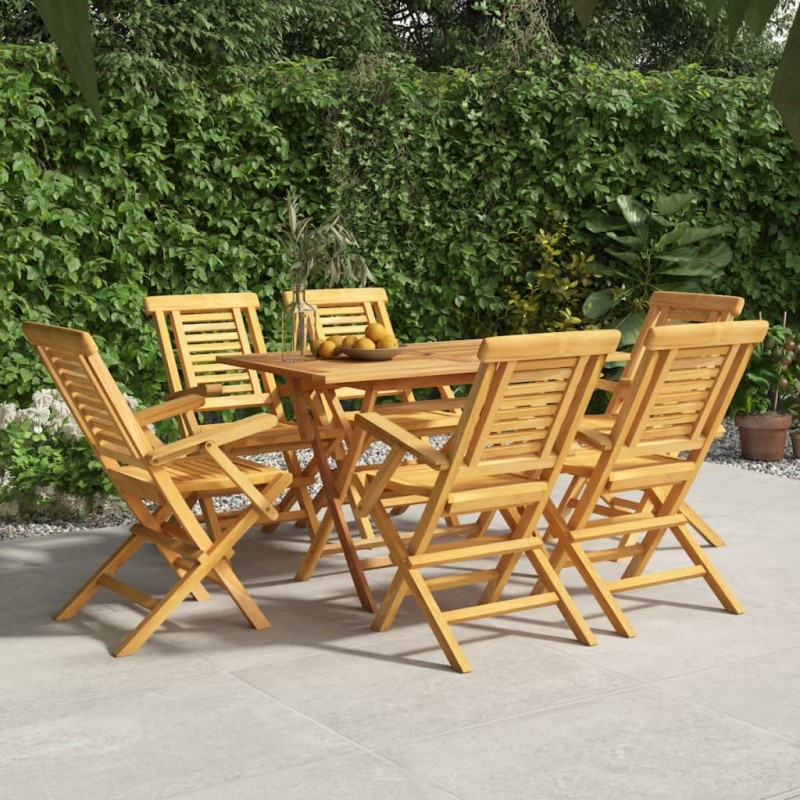 vidaXL Sedie da Giardino Pieghevoli 6pz 56x63x90cm Legno Massello Teak vidaXL Sedie da Giardino Pieghevoli 6pz 56x63x90cm Legno Massello Teak
