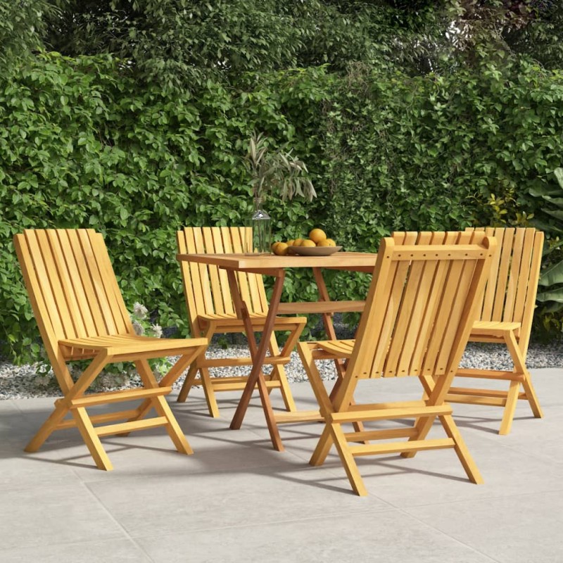 vidaXL Sedie da Giardino Pieghevoli 4pz 47x47x89cm Legno Massello Teak vidaXL Sedie da Giardino Pieghevoli 4pz 47x47x89cm Legno Massello Teak