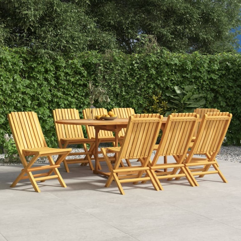 vidaXL Sedie da Giardino Pieghevoli 8pz 47x47x89cm Legno Massello Teak vidaXL Sedie da Giardino Pieghevoli 8pz 47x47x89cm Legno Massello Teak