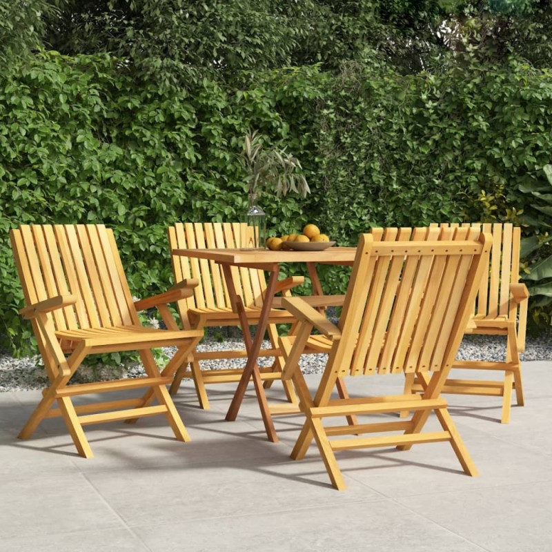 vidaXL Sedie da Giardino Pieghevoli 4pz 61x67x90cm Legno Massello Teak vidaXL Sedie da Giardino Pieghevoli 4pz 61x67x90cm Legno Massello Teak