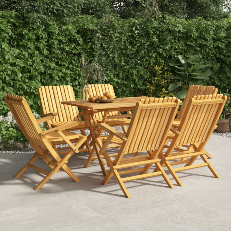 vidaXL Sedie da Giardino Pieghevoli 6pz 61x67x90cm Legno Massello Teak vidaXL Sedie da Giardino Pieghevoli 6pz 61x67x90cm Legno Massello Teak