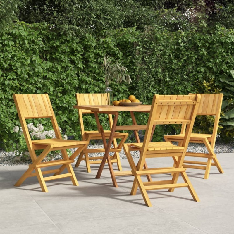 vidaXL Sedie da Giardino Pieghevoli 4pz 47x61x90cm Legno Massello Teak vidaXL Sedie da Giardino Pieghevoli 4pz 47x61x90cm Legno Massello Teak