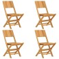 vidaXL Sedie da Giardino Pieghevoli 4pz 47x61x90cm Legno Massello Teak vidaXL Sedie da Giardino Pieghevoli 4pz 47x61x90cm Legno Massello Teak
