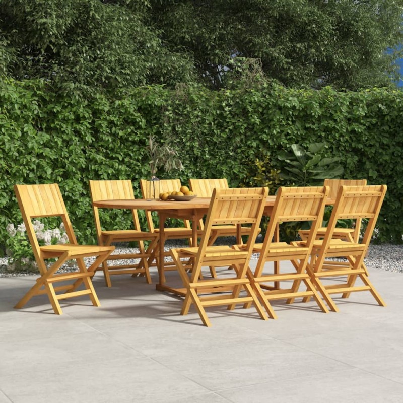 vidaXL Sedie da Giardino Pieghevoli 8pz 47x61x90cm Legno Massello Teak vidaXL Sedie da Giardino Pieghevoli 8pz 47x61x90cm Legno Massello Teak