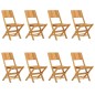 vidaXL Sedie da Giardino Pieghevoli 8pz 47x61x90cm Legno Massello Teak vidaXL Sedie da Giardino Pieghevoli 8pz 47x61x90cm Legno Massello Teak