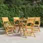 vidaXL Sedie da Giardino Pieghevoli 4pz 55x61x90cm Legno Massello Teak vidaXL Sedie da Giardino Pieghevoli 4pz 55x61x90cm Legno Massello Teak