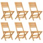 vidaXL Sedie da Giardino Pieghevoli 6pz 47x62x90cm Legno Massello Teak vidaXL Sedie da Giardino Pieghevoli 6pz 47x62x90cm Legno Massello Teak