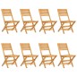 vidaXL Sedie da Giardino Pieghevoli 8pz 47x62x90cm Legno Massello Teak vidaXL Sedie da Giardino Pieghevoli 8pz 47x62x90cm Legno Massello Teak
