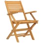 vidaXL Sedie da Giardino Pieghevoli 4pz 55x62x90cm Legno Massello Teak