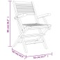 vidaXL Sedie da Giardino Pieghevoli 4pz 55x62x90cm Legno Massello Teak