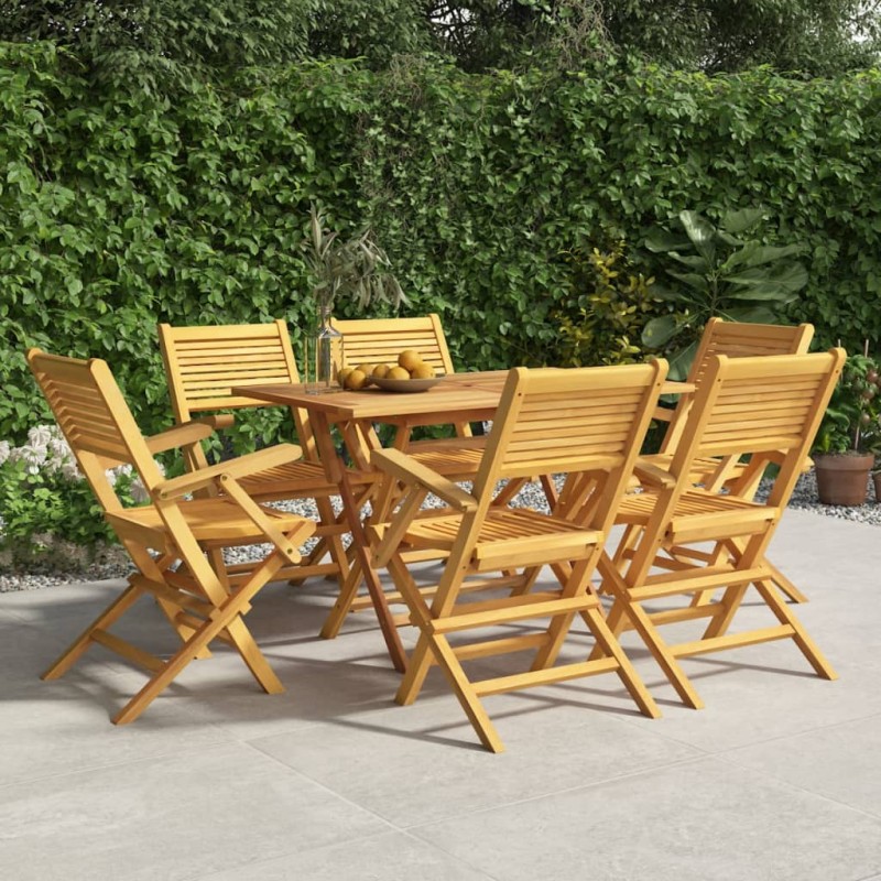 vidaXL Sedie da Giardino Pieghevoli 6pz 55x62x90cm Legno Massello Teak vidaXL Sedie da Giardino Pieghevoli 6pz 55x62x90cm Legno Massello Teak