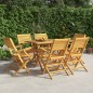 vidaXL Sedie da Giardino Pieghevoli 6pz 55x62x90cm Legno Massello Teak vidaXL Sedie da Giardino Pieghevoli 6pz 55x62x90cm Legno Massello Teak