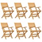 vidaXL Sedie da Giardino Pieghevoli 6pz 55x62x90cm Legno Massello Teak vidaXL Sedie da Giardino Pieghevoli 6pz 55x62x90cm Legno Massello Teak