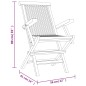 vidaXL Sedie Giardino Pieghevoli 4pz Grigie 56x61x89 cm Massello Teak vidaXL Sedie Giardino Pieghevoli 4pz Grigie 56x61x89 cm Massello Teak