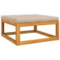 vidaXL Set Salotto da Giardino 9pz con Cuscini Tortora Legno Massello vidaXL Set Salotto da Giardino 9pz con Cuscini Tortora Legno Massello