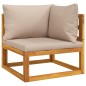 vidaXL Set Salotto da Giardino 8pz con Cuscini Tortora Legno Massello vidaXL Set Salotto da Giardino 8pz con Cuscini Tortora Legno Massello