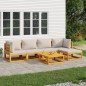 vidaXL Set Salotto Giardino 6pz Cuscini Grigio Chiaro Legno Massello vidaXL Set Salotto Giardino 6pz Cuscini Grigio Chiaro Legno Massello