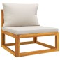 vidaXL Set Salotto Giardino 6pz Cuscini Grigio Chiaro Legno Massello vidaXL Set Salotto Giardino 6pz Cuscini Grigio Chiaro Legno Massello