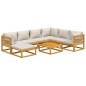 vidaXL Set Salotto Giardino 8pz Cuscini Grigio Chiaro Legno Massello vidaXL Set Salotto Giardino 8pz Cuscini Grigio Chiaro Legno Massello
