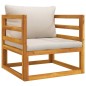 vidaXL Set Salotto Giardino 12pz Cuscini Grigio Chiaro Legno Massello