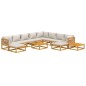 vidaXL Set Salotto Giardino 12pz Cuscini Grigio Chiaro Legno Massello vidaXL Set Salotto Giardino 12pz Cuscini Grigio Chiaro Legno Massello