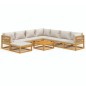 vidaXL Set Salotto Giardino 9pz Cuscini Grigio Chiaro Legno Massello vidaXL Set Salotto Giardino 9pz Cuscini Grigio Chiaro Legno Massello
