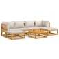 vidaXL Set Salotto Giardino 7pz Cuscini Grigio Chiaro Legno Massello vidaXL Set Salotto Giardino 7pz Cuscini Grigio Chiaro Legno Massello