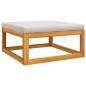vidaXL Set Salotto Giardino 4pz Cuscini Grigio Chiaro Legno Massello vidaXL Set Salotto Giardino 4pz Cuscini Grigio Chiaro Legno Massello