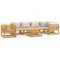 vidaXL Set Salotto Giardino 7pz Cuscini Grigio Chiaro Legno Massello vidaXL Set Salotto Giardino 7pz Cuscini Grigio Chiaro Legno Massello
