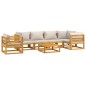 vidaXL Set Salotto Giardino 7pz Cuscini Grigio Chiaro Legno Massello vidaXL Set Salotto Giardino 7pz Cuscini Grigio Chiaro Legno Massello