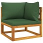 vidaXL Set Salotto da Giardino 8pz con Cuscini Verdi in Legno Massello vidaXL Set Salotto da Giardino 8pz con Cuscini Verdi in Legno Massello