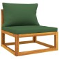 vidaXL Set Salotto da Giardino 8pz con Cuscini Verdi in Legno Massello vidaXL Set Salotto da Giardino 8pz con Cuscini Verdi in Legno Massello