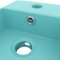 vidaXL Lavandino con Troppopieno in Ceramica Verde Chiaro vidaXL Lavandino con Troppopieno in Ceramica Verde Chiaro