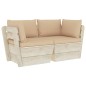 Divano da Giardino a 2 Posti su Pallet con Cuscini Legno Abete Divano da Giardino a 2 Posti su Pallet con Cuscini Legno Abete