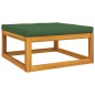 vidaXL Set Salotto da Giardino 4 pz con Cuscini Verdi Legno Massello vidaXL Set Salotto da Giardino 4 pz con Cuscini Verdi Legno Massello