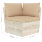 Divano da Giardino a 2 Posti su Pallet con Cuscini Legno Abete Divano da Giardino a 2 Posti su Pallet con Cuscini Legno Abete