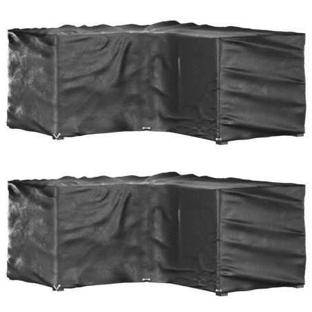 vidaXL Coperture Mobili da Giardino a L 2pz 16 Occhielli 215x215x90cm