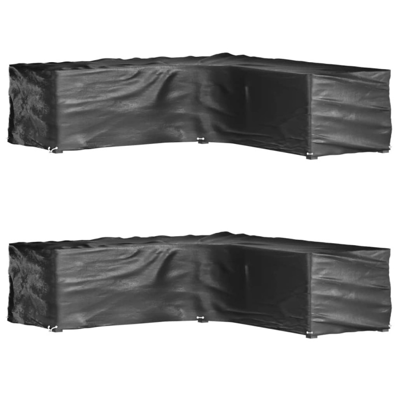 vidaXL Coperture Mobili da Giardino a L 2pz 16 Occhielli 285x285x70cm vidaXL Coperture Mobili da Giardino a L 2pz 16 Occhielli 285x285x70cm
