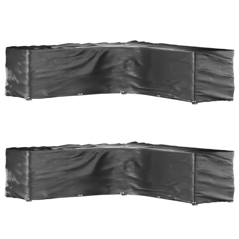 vidaXL Coperture Mobili da Giardino a L 2pz 20 Occhielli 300x300x90cm vidaXL Coperture Mobili da Giardino a L 2pz 20 Occhielli 300x300x90cm