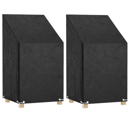 vidaXL Copri Sedie Giardino 2pz 8 Occhielli 65x65x80/120cm Polietilene