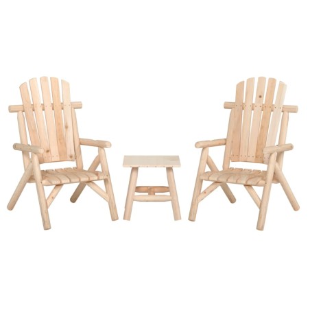vidaXL Set Divani da Giardino 3 pz in Legno Massello di Abete