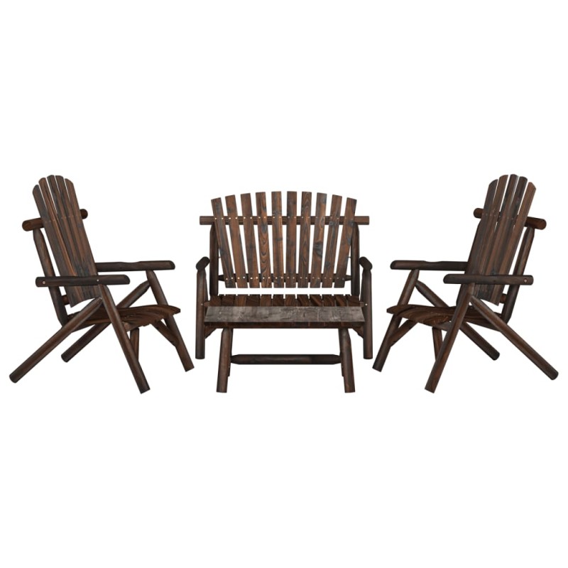 vidaXL Set Divani da Giardino 4 pz in Legno Massello di Abete vidaXL Set Divani da Giardino 4 pz in Legno Massello di Abete